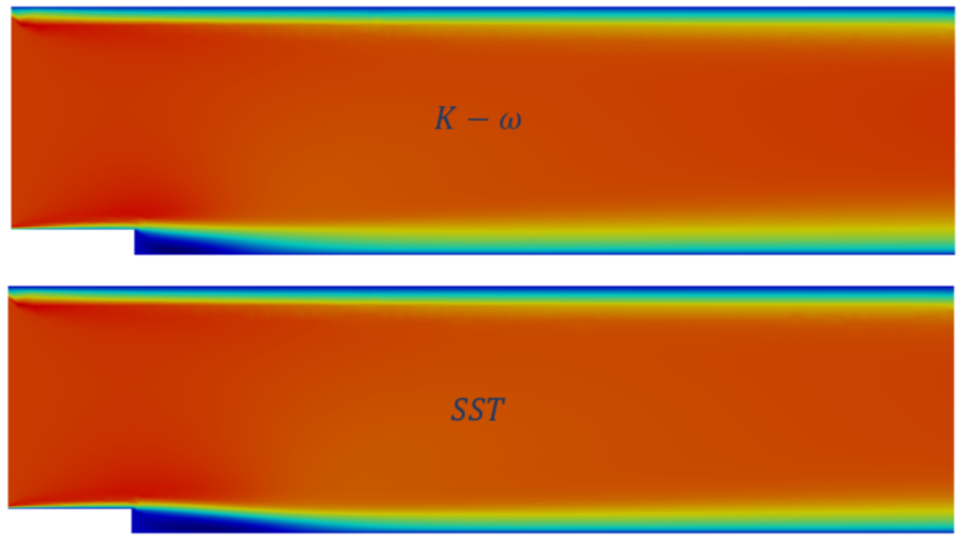 Flujo invertido tras escalón - Comparativa de diferentes modelos de turbulencia